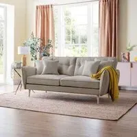 Kendal 3-Seater Sofa - Mink, Fabric