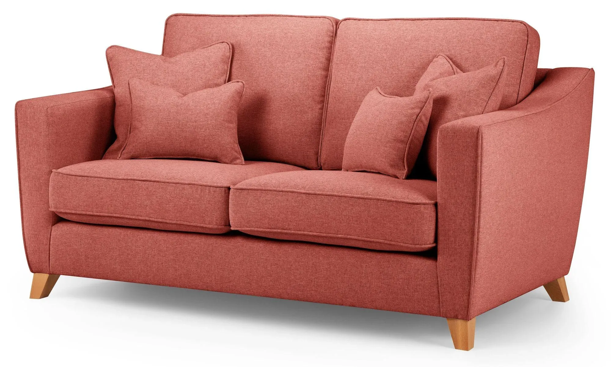 Linnet 2-Seater Sofa - Coral, Fabric