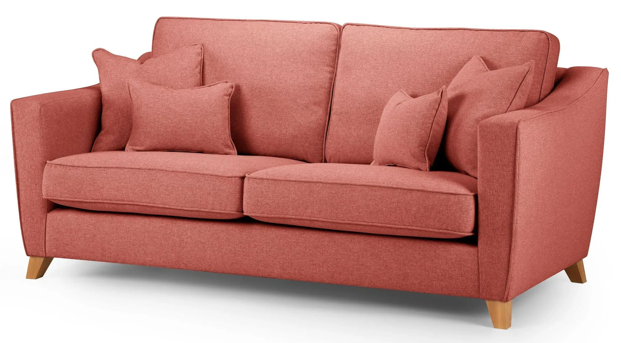Linnet 2.5 Seater Sofa - Coral, Fabric