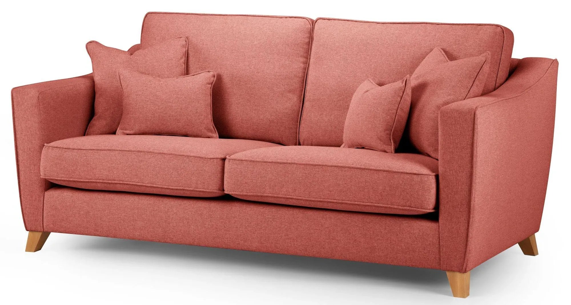 Linnet 3-Seater Sofa - Coral, Fabric