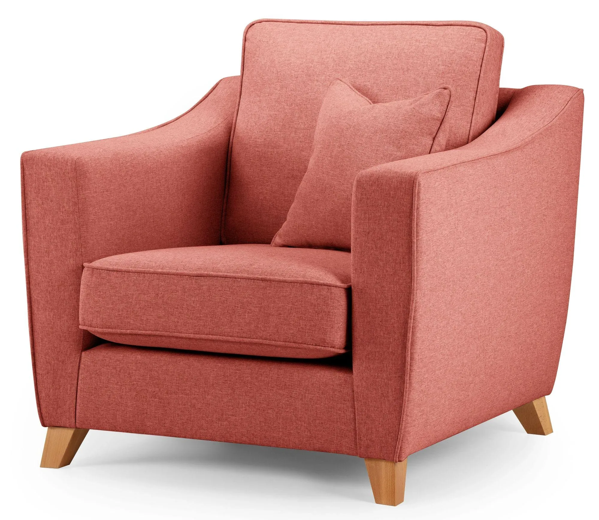 Linnet Armchair - Coral, Fabric