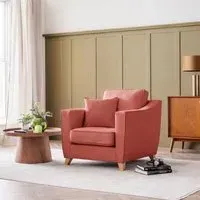 Linnet Armchair - Coral, Fabric