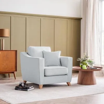 Linnet Armchair - Dove Grey, Fabric