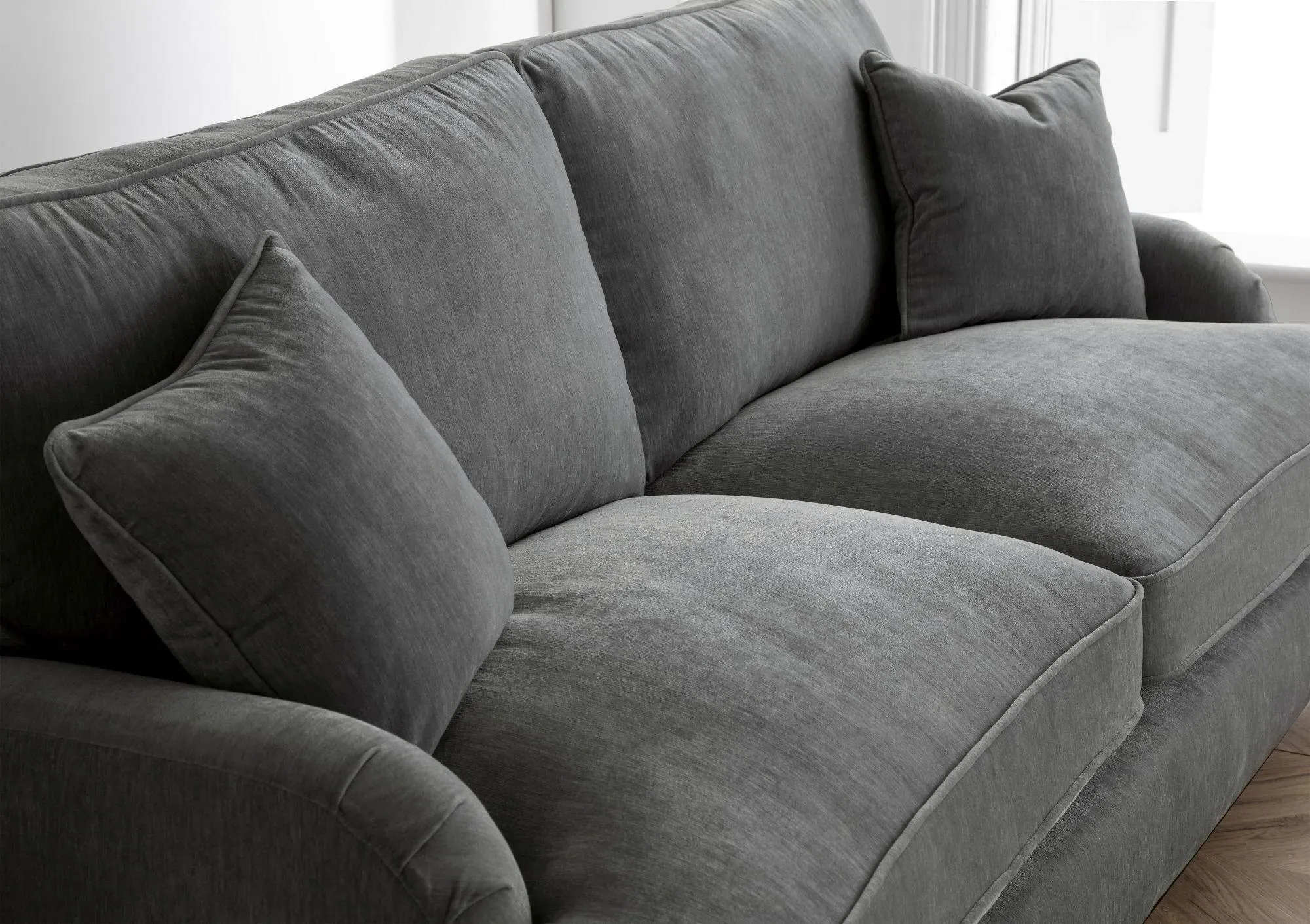 Manhattan 2-Seater Sofa - Charcoal, Fabric