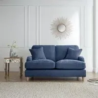 Manhattan 2-Seater Sofa - Navy, Fabric