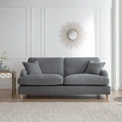 Manhattan 3-Seater Sofa - Charcoal, Fabric