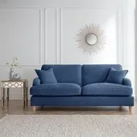 Manhattan 3-Seater Sofa - Navy, Fabric