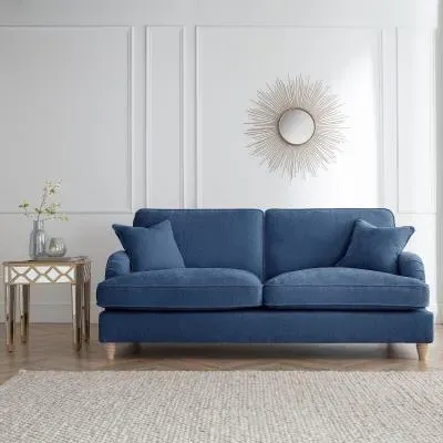 Manhattan 3-Seater Sofa - Navy, Fabric