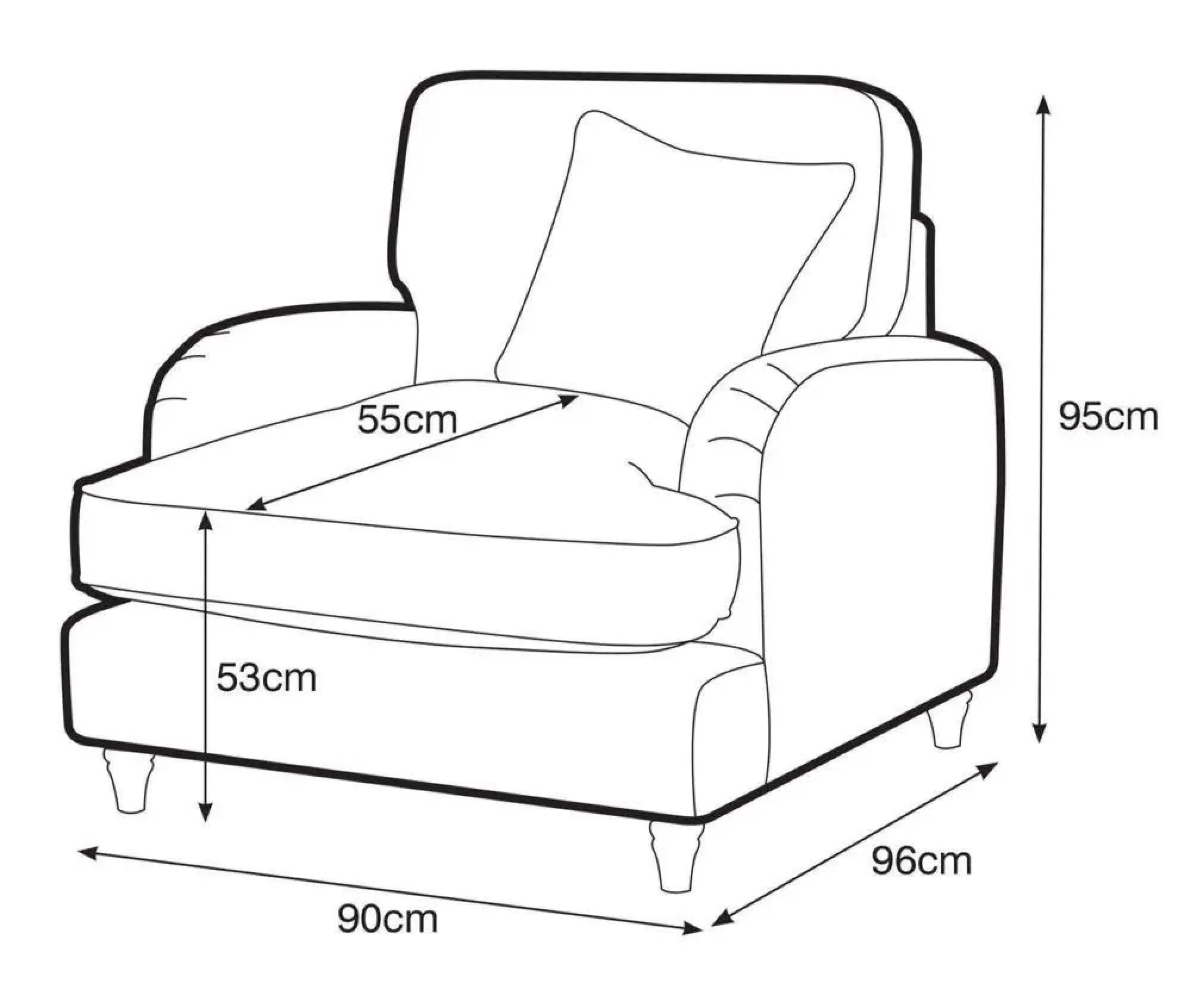 Manhattan Armchair - Apricot, Fabric