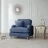 Manhattan Armchair - Navy, Fabric