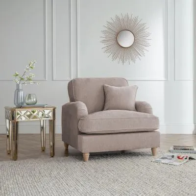 Manhattan Armchair - Putty, Fabric