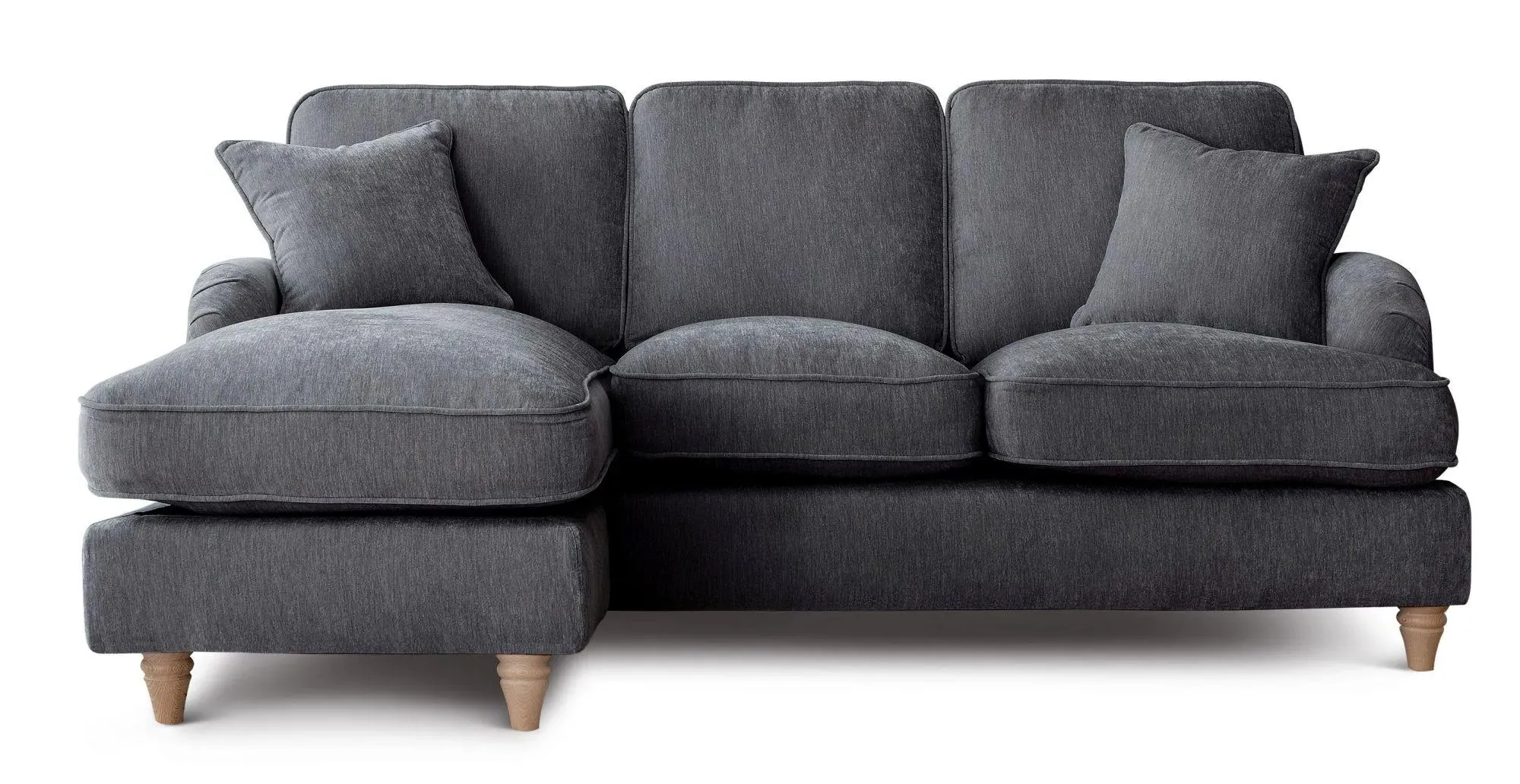 Manhattan Corner Sofa with Chaise - Charcoal, Fabric