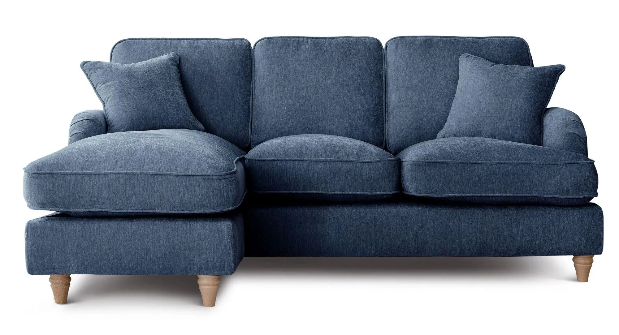 Manhattan Corner Sofa with Chaise - Navy, Fabric