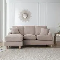 Manhattan Corner Sofa with Chaise - Putty, Fabric