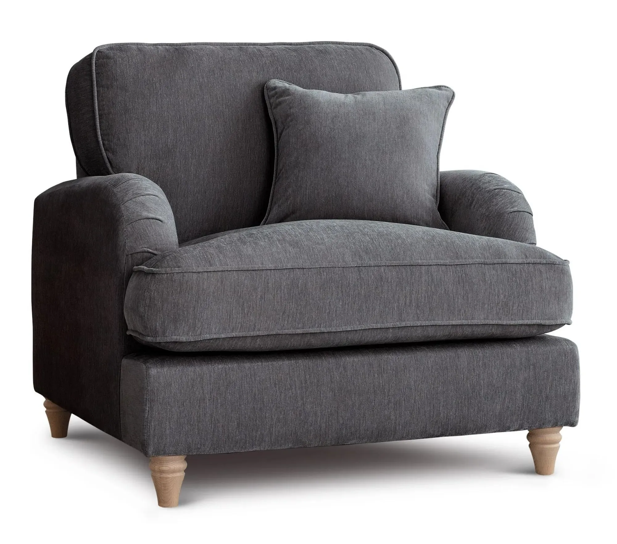 Manhattan Fabric Armchair - Charcoal
