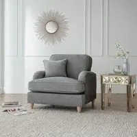 Manhattan Fabric Armchair - Charcoal