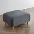 Manhattan Fabric Footstool - Charcoal