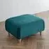 Manhattan Footstool - Emerald, Fabric
