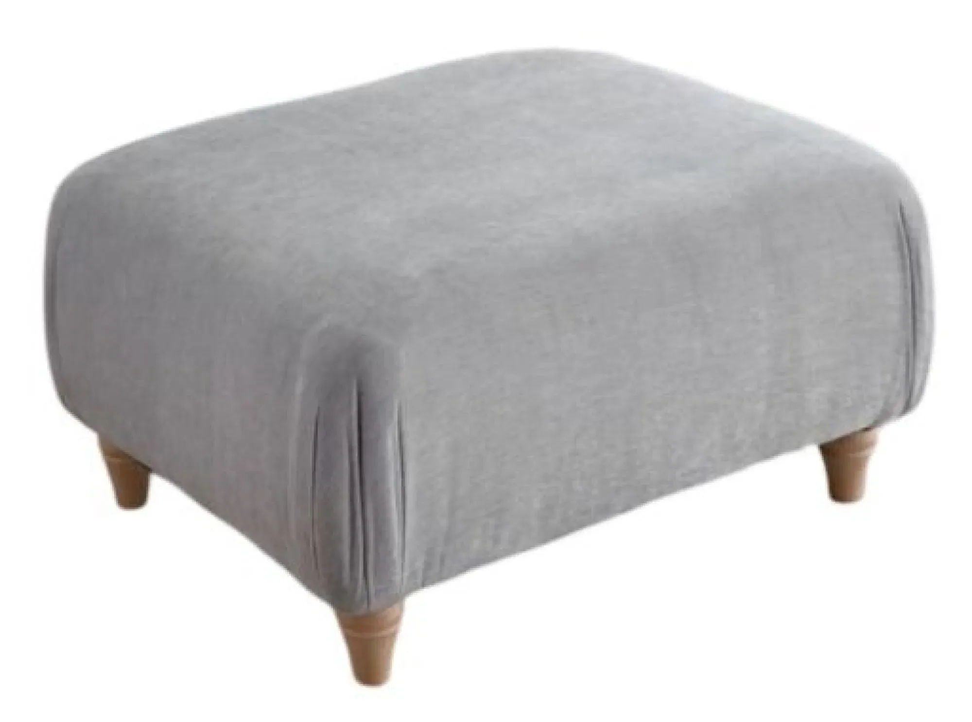Manhattan Footstool - Ice, Fabric