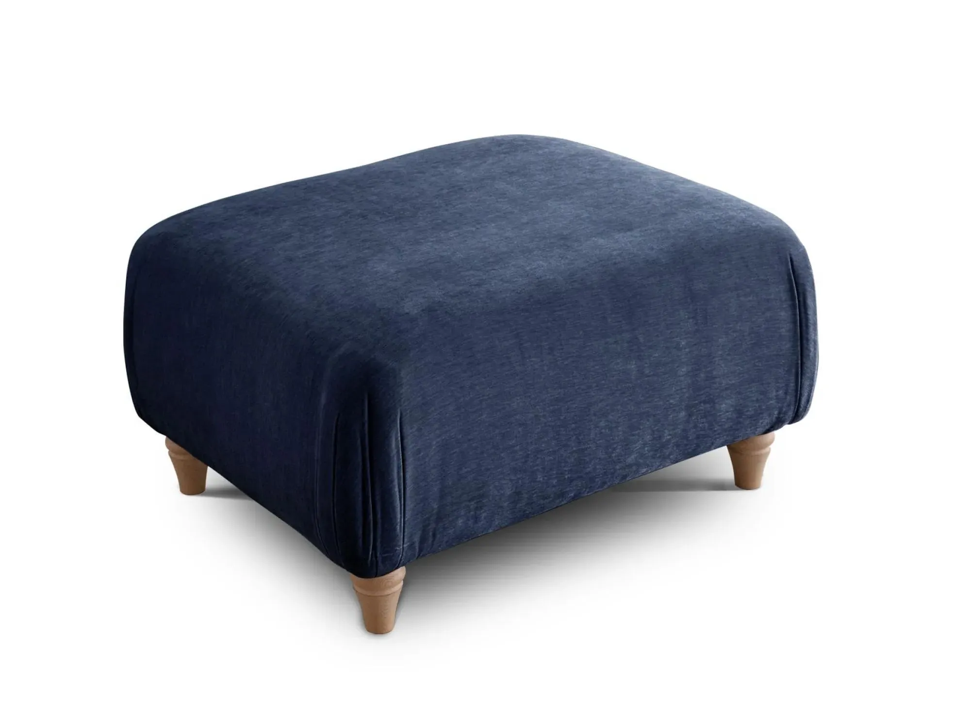 Manhattan Footstool - Navy, Fabric