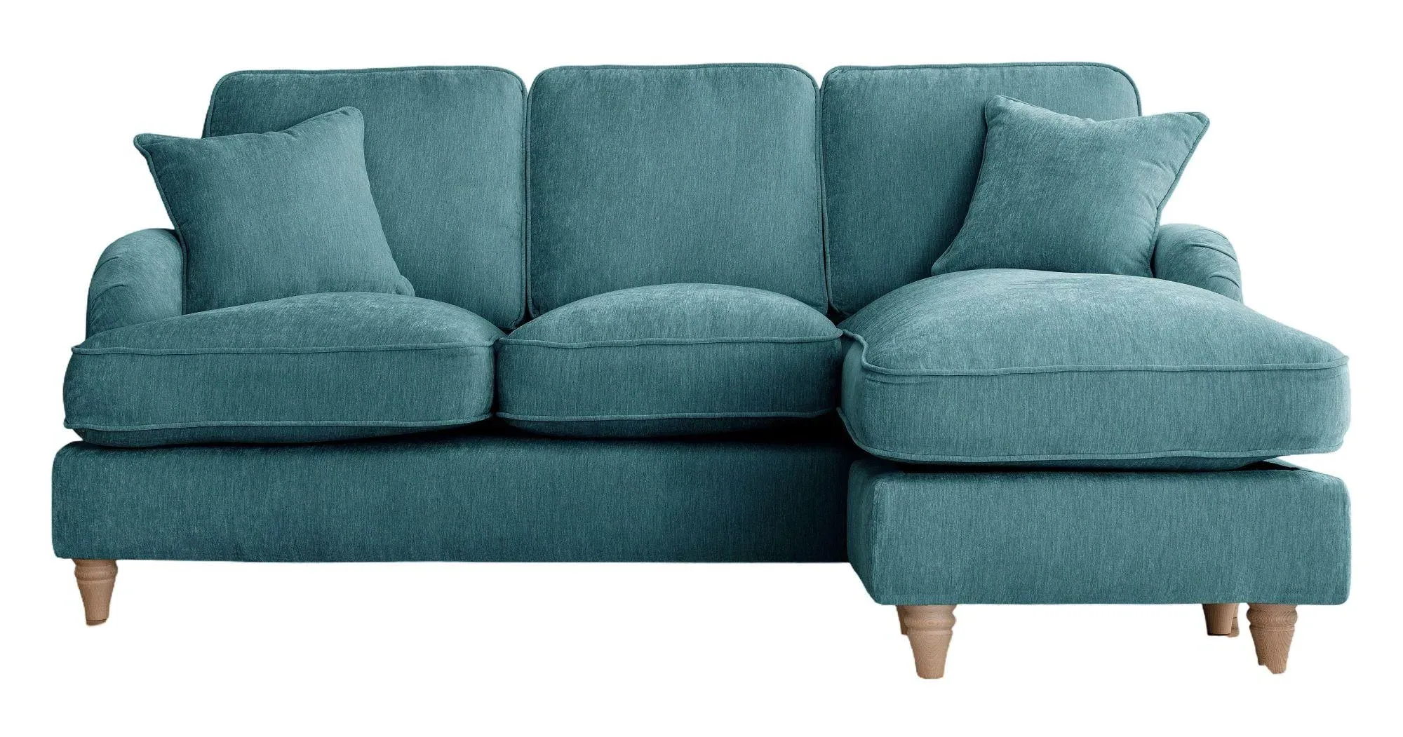 Manhattan L-Shaped Corner Sofa with Chaise - Emerald, Fabric