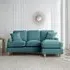 Manhattan L-Shaped Corner Sofa with Chaise - Emerald, Fabric