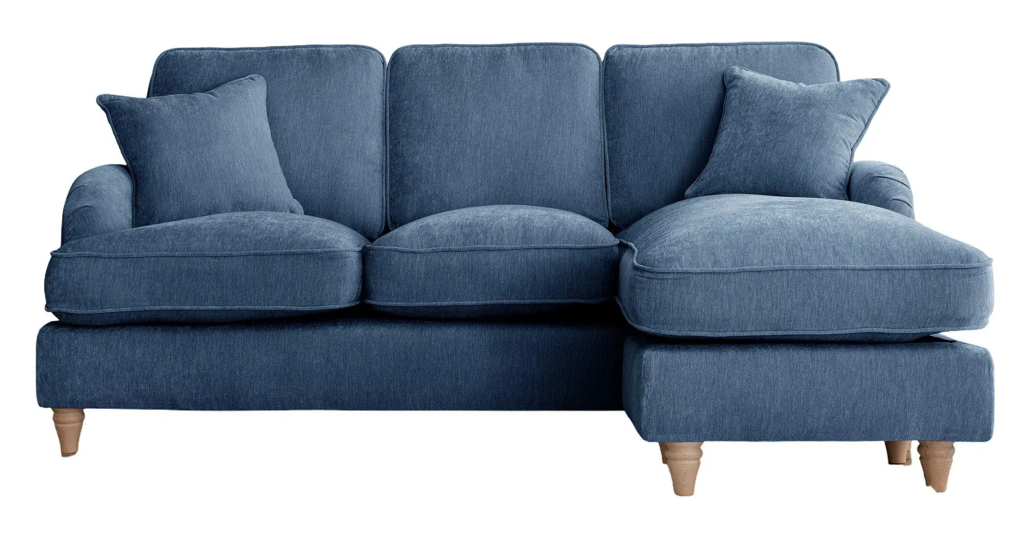 Manhattan L-Shaped Corner Sofa with Chaise - Navy, Fabric