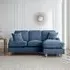 Manhattan L-Shaped Corner Sofa with Chaise - Navy, Fabric