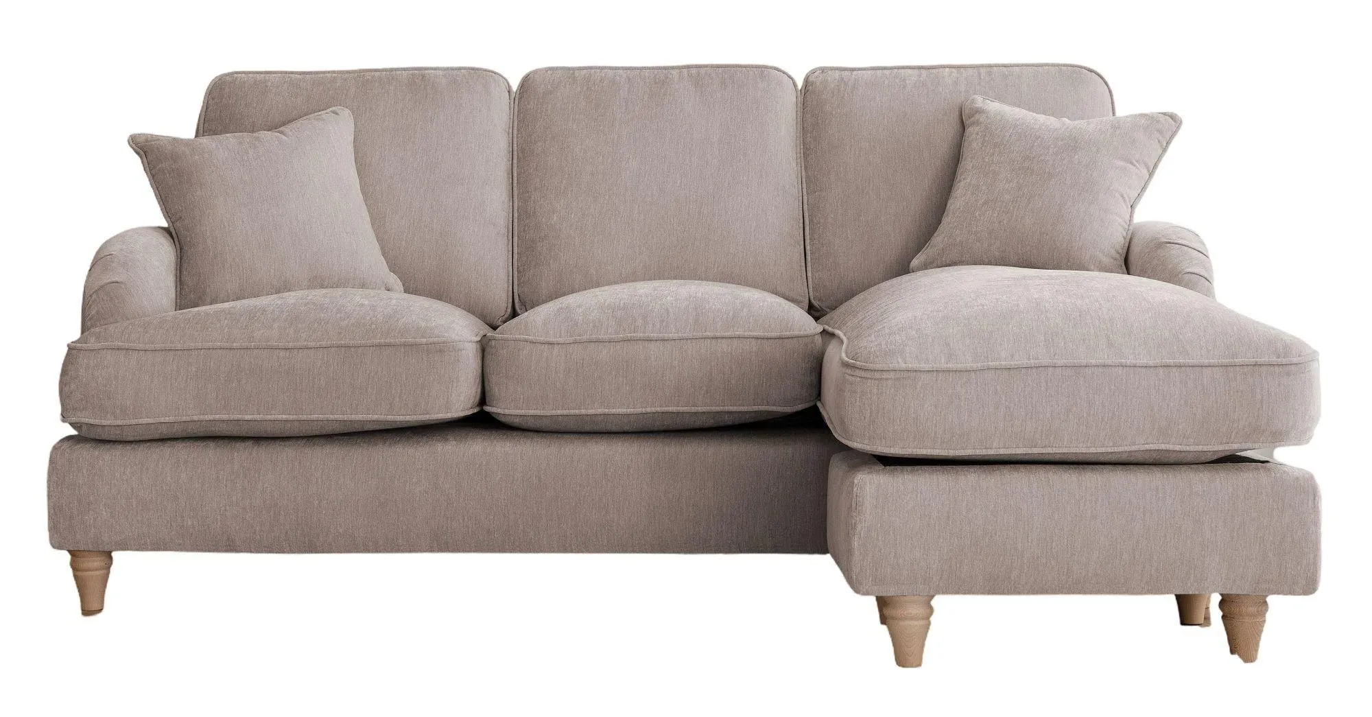 Manhattan L-Shaped Corner Sofa with Chaise - Putty, Fabric