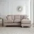 Manhattan L-Shaped Corner Sofa with Chaise - Putty, Fabric