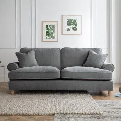 Marigot 3-Seater Sofa - Charcoal, Fabric