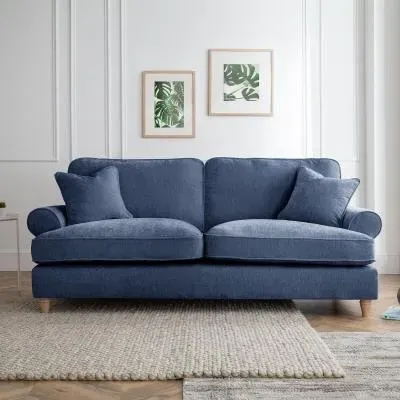 Marigot 3-Seater Sofa - Navy, Fabric