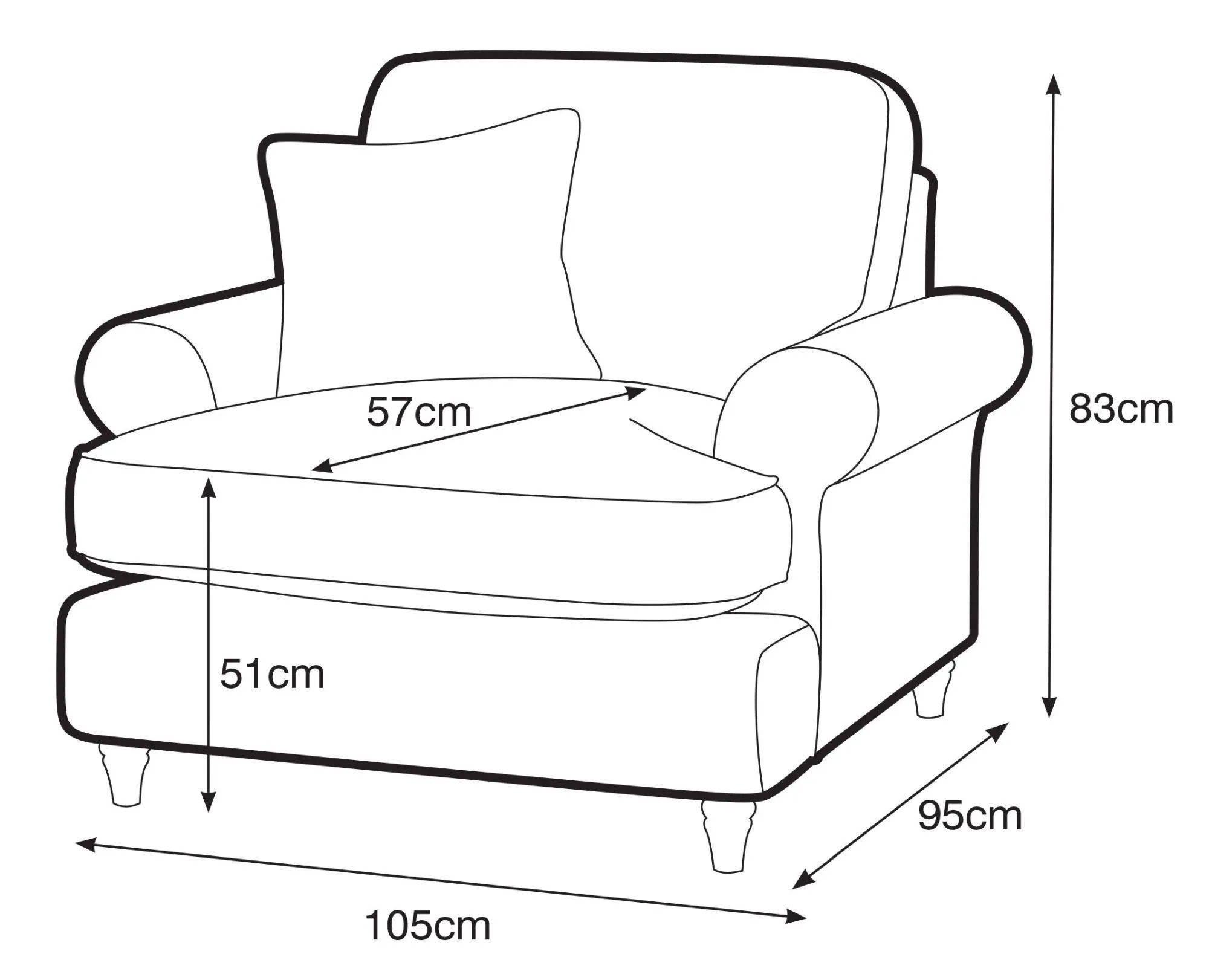 Marigot Armchair - Ice, Fabric