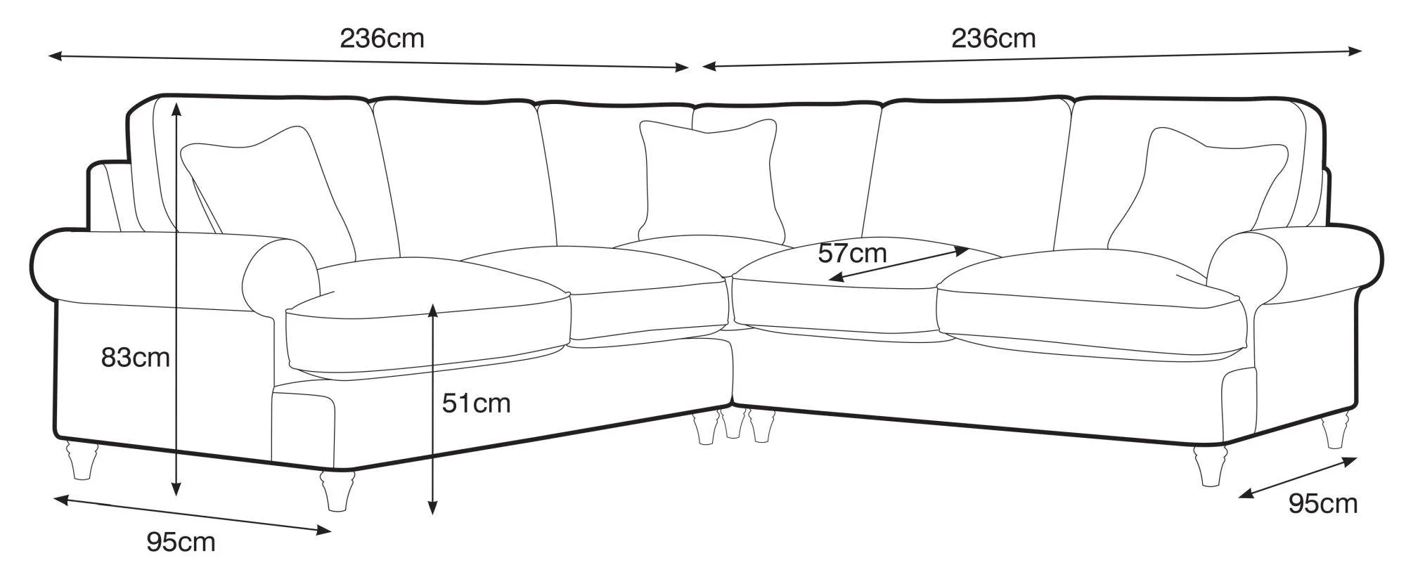 Marigot Corner Sofa - Emerald, Fabric