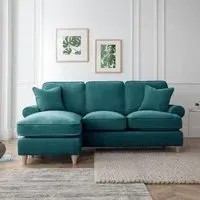 Marigot Corner Sofa with Chaise - Emerald, Fabric