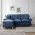 Marigot Corner Sofa with Chaise - Navy, Fabric