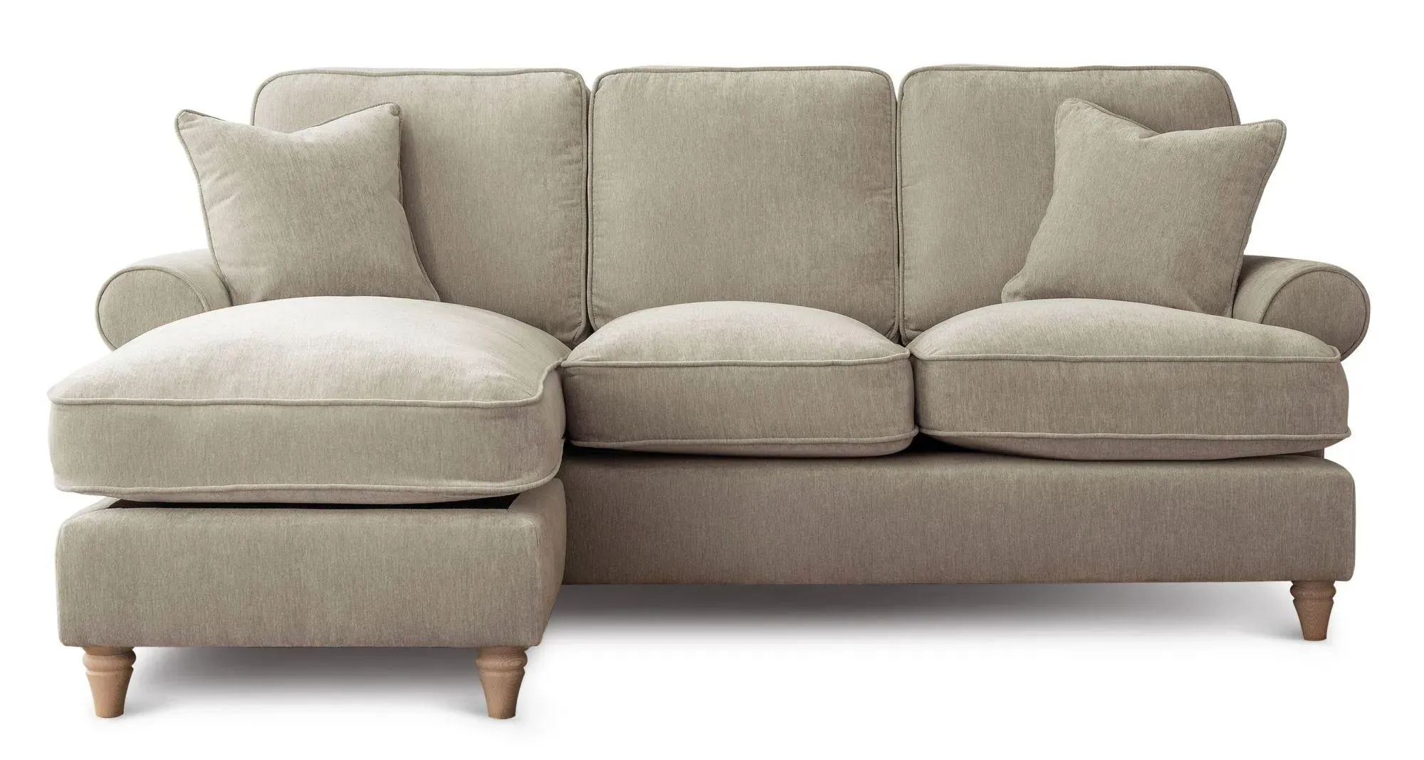 Marigot Corner Sofa with Chaise - Putty, Fabric