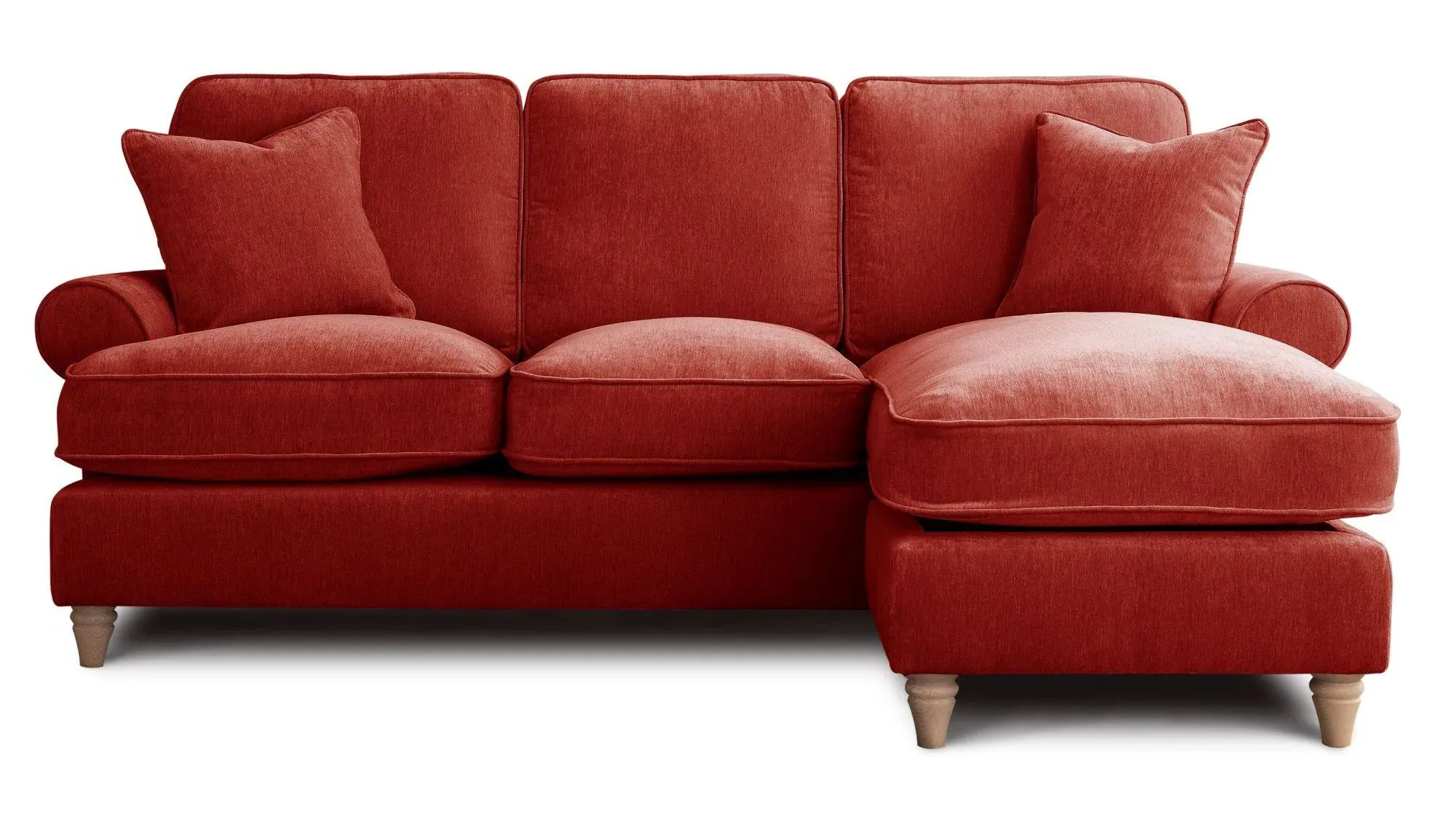 Marigot L-Shaped Corner Sofa with Chaise - Apricot, Fabric