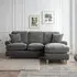 Marigot L-Shaped Corner Sofa with Chaise - Charcoal, Fabric