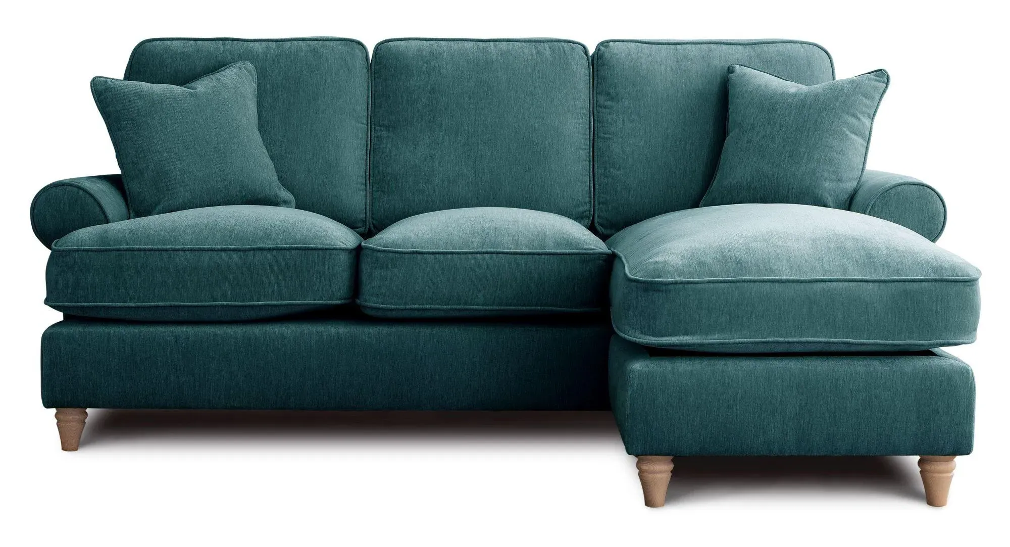 Marigot L-Shaped Corner Sofa with Chaise - Emerald, Fabric