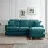 Marigot L-Shaped Corner Sofa with Chaise - Emerald, Fabric