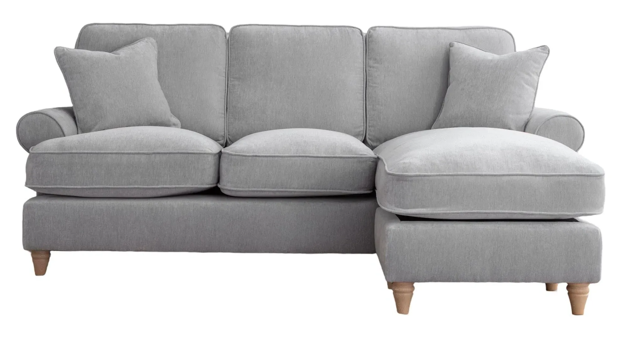 Marigot L-Shaped Corner Sofa with Chaise - Ice, Fabric