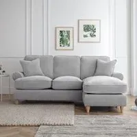Marigot L-Shaped Corner Sofa with Chaise - Ice, Fabric