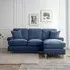 Marigot L-Shaped Corner Sofa with Chaise - Navy, Fabric