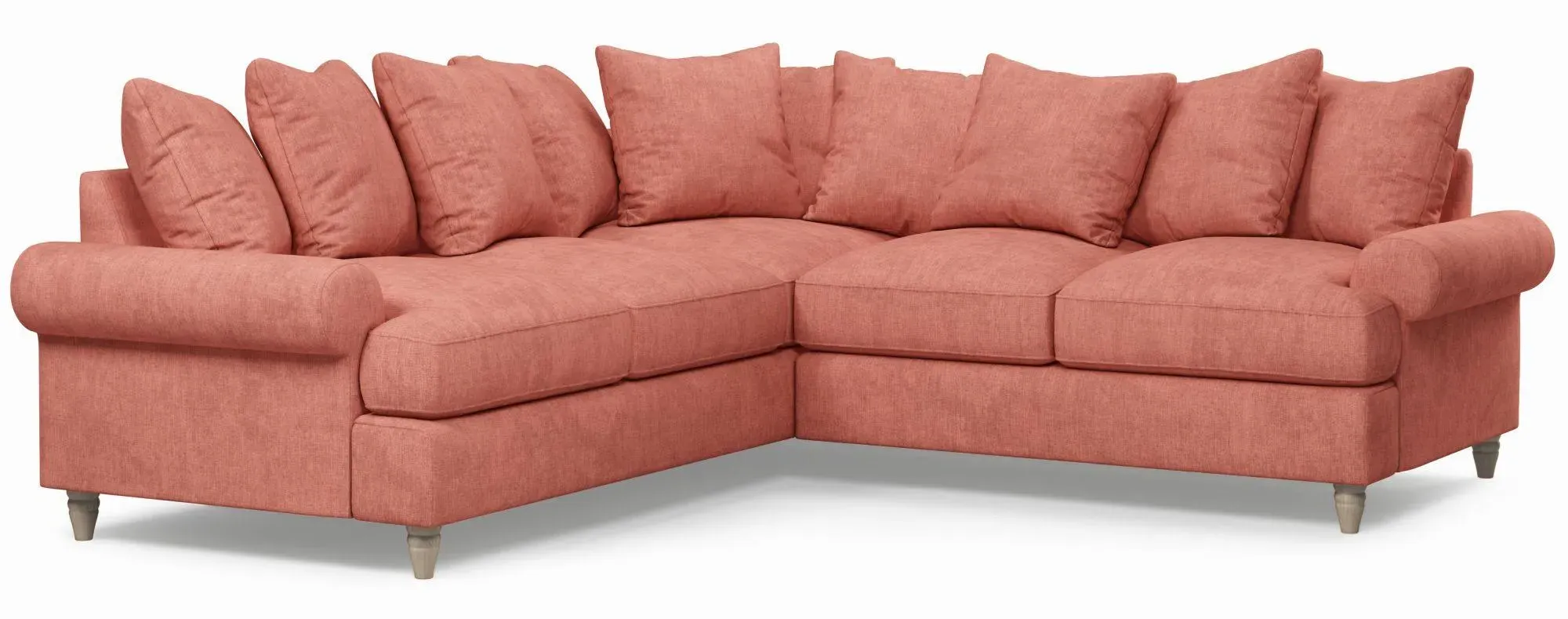 Narva 2 Corner 2 Sofa - Coral, Fabric