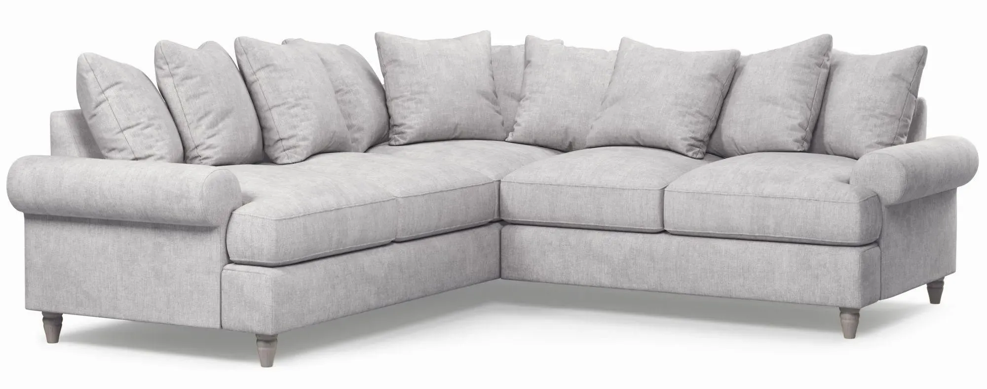 Narva 2 Corner 2 Sofa - Dove Grey, Fabric