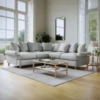 Narva 2 Corner 2 Sofa - Dove Grey, Fabric