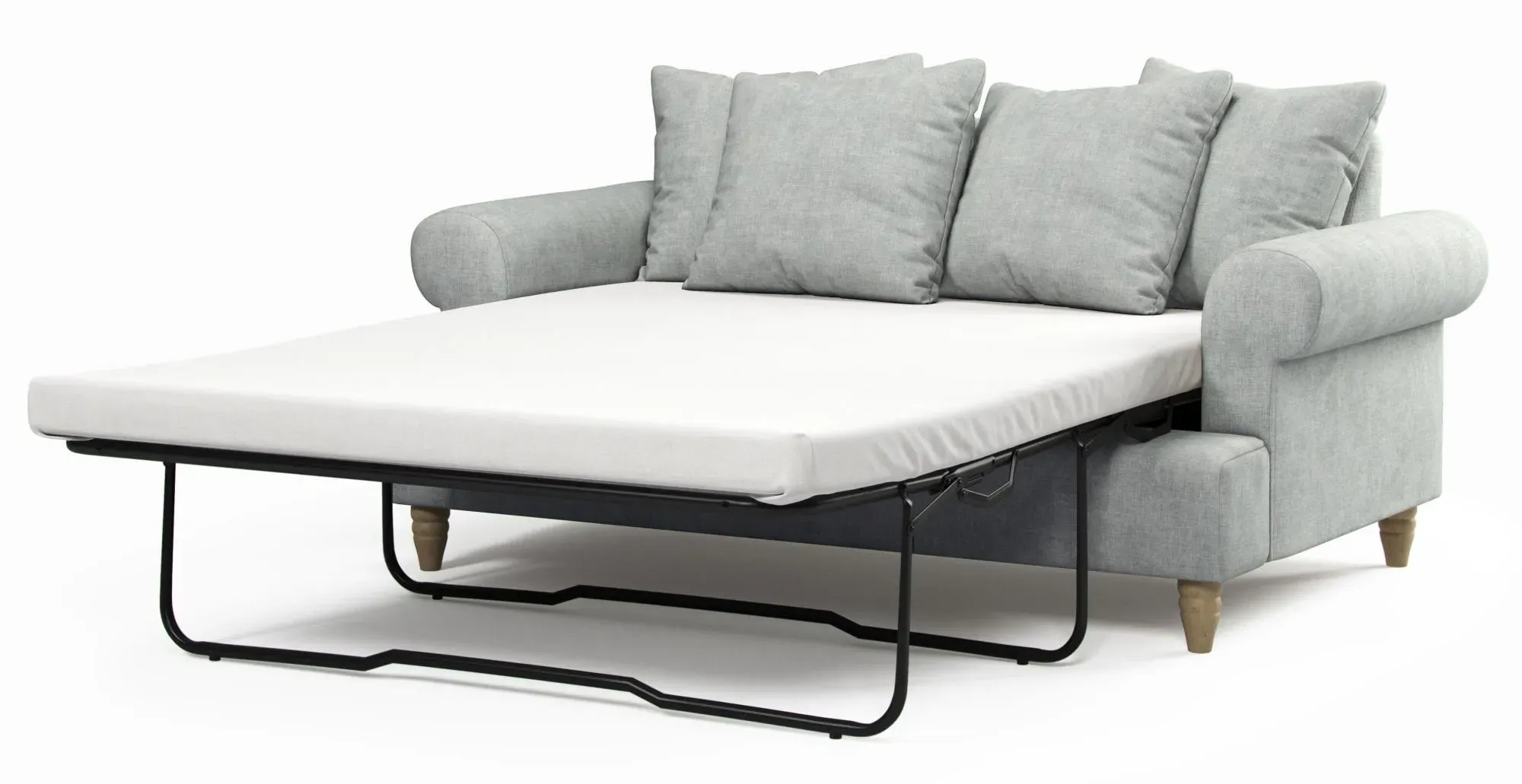 Narva 2-Seater Pull Out Sofa Bed - Aqua, Fabric