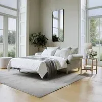 Narva 2-Seater Pull Out Sofa Bed - Aqua, Fabric