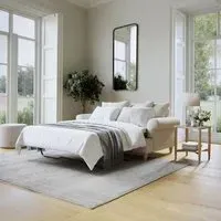 Narva 2-Seater Pull Out Sofa Bed - Clay, Fabric